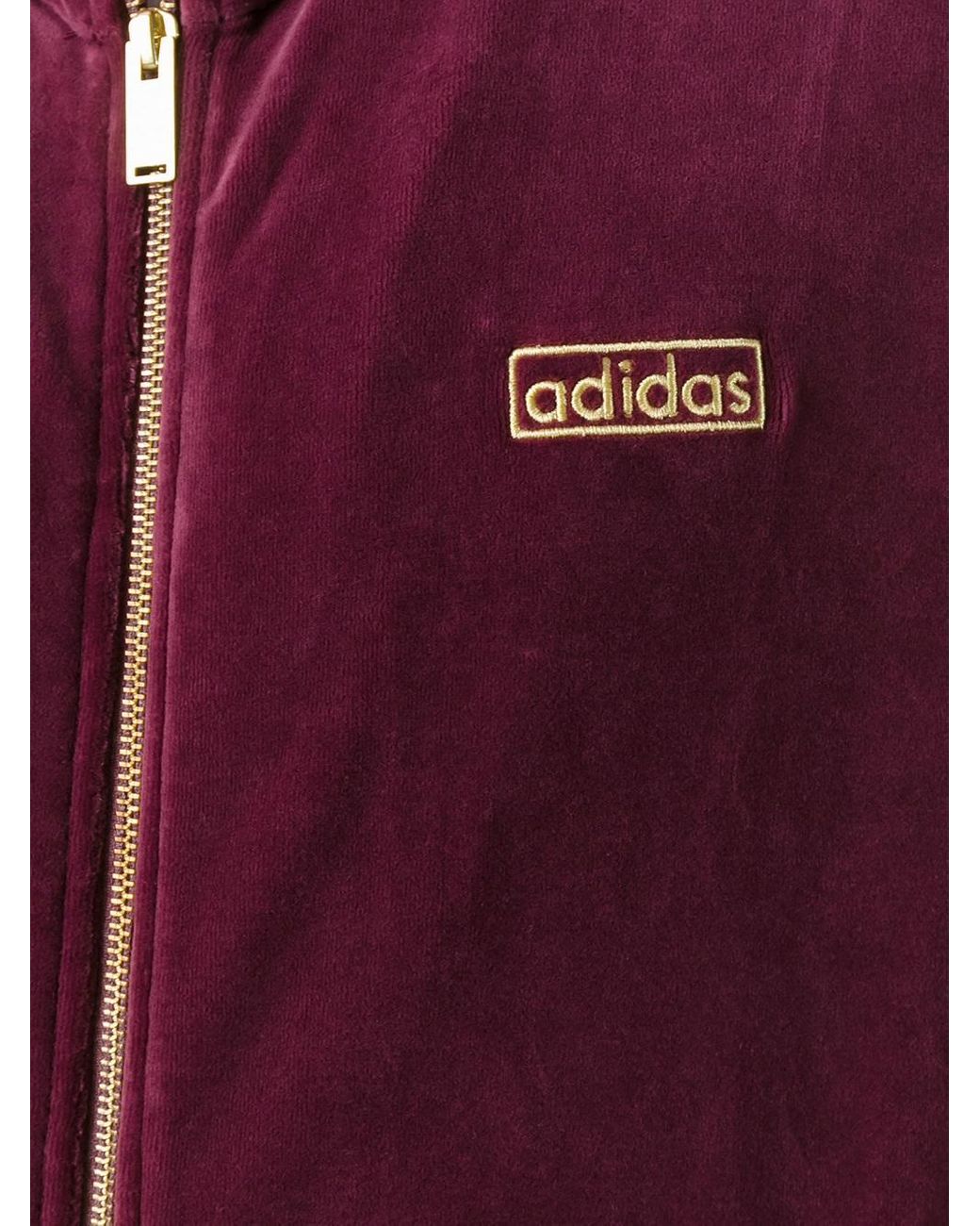 adidas Originals 'beckenbauer' Velour Track Jacket in Red for Men | Lyst