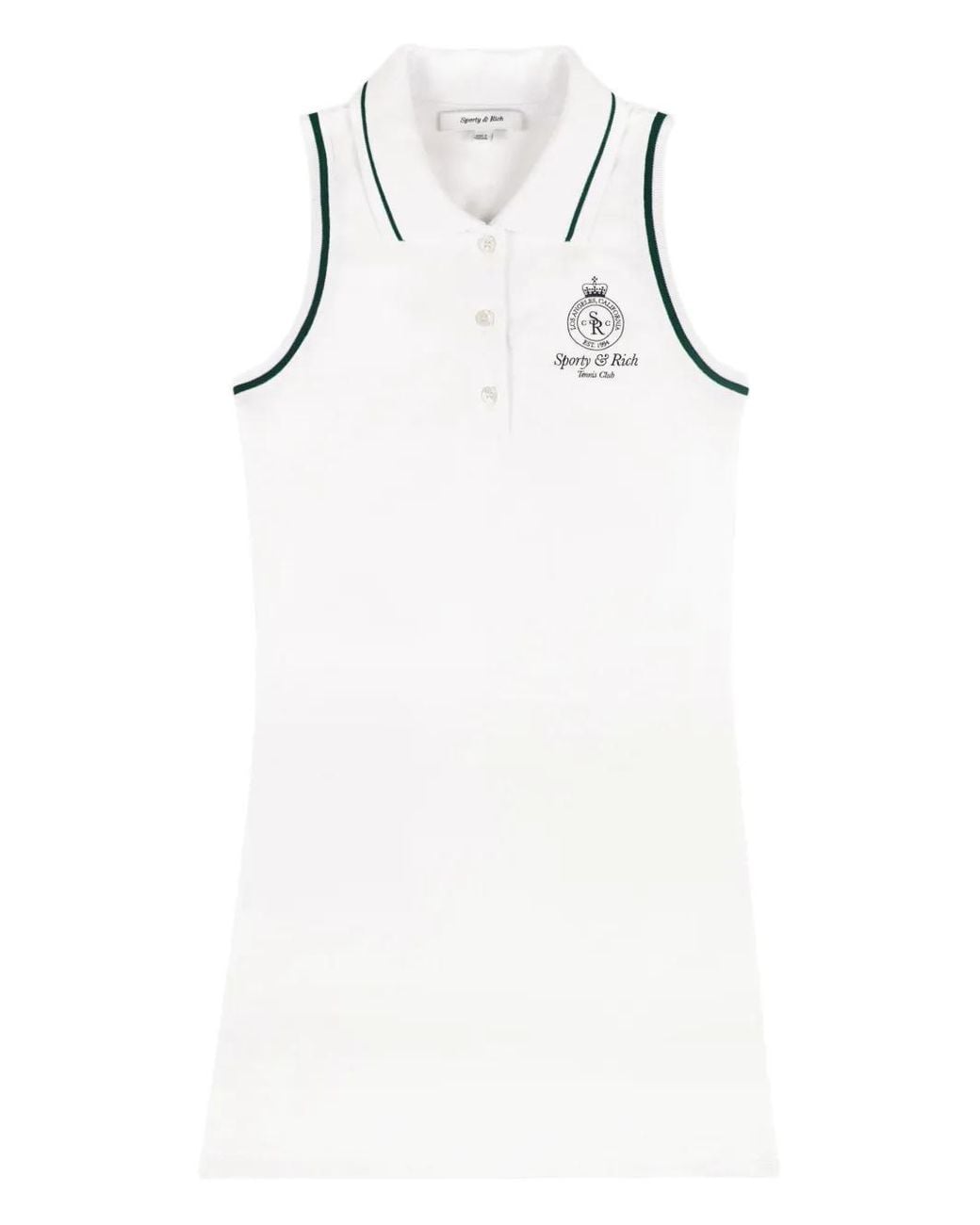 Sporty & Rich White Sleeveless Mini Dress