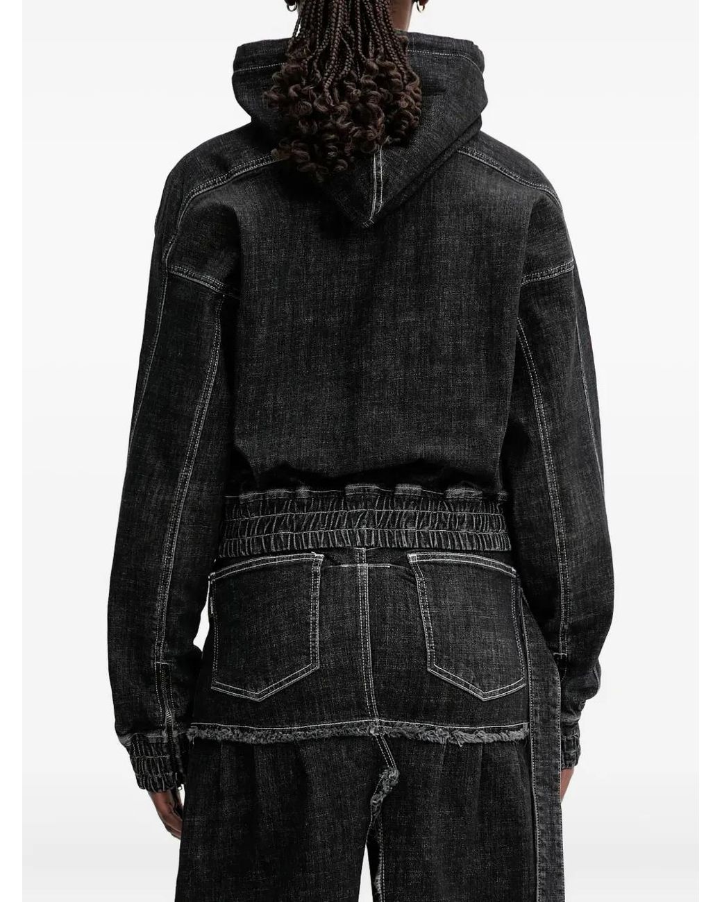 OTTOLINGER Black Zip-Up Hoodie