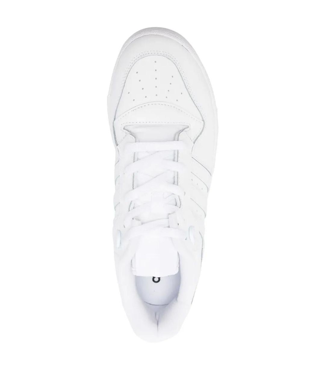 Adidas White Rivalry Logo-Patch Low-Top Sneakers for men
