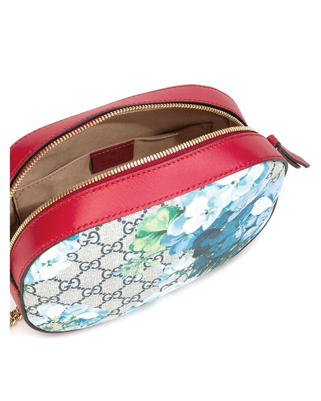 Gucci Floral Print Crossbody Bag in Red | Lyst
