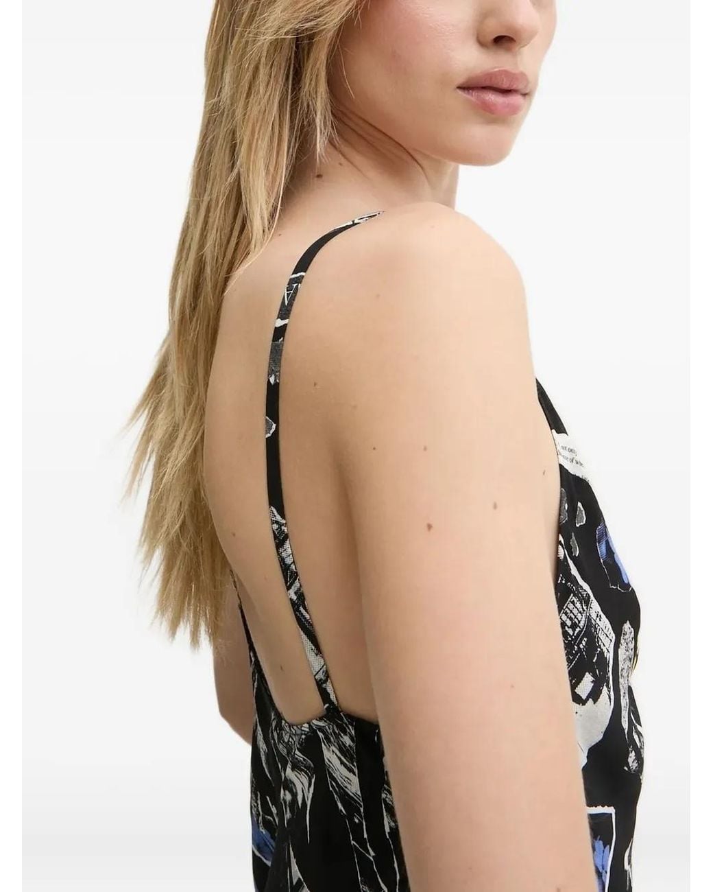 Moschino Black Graphic-Print Maxi Dress