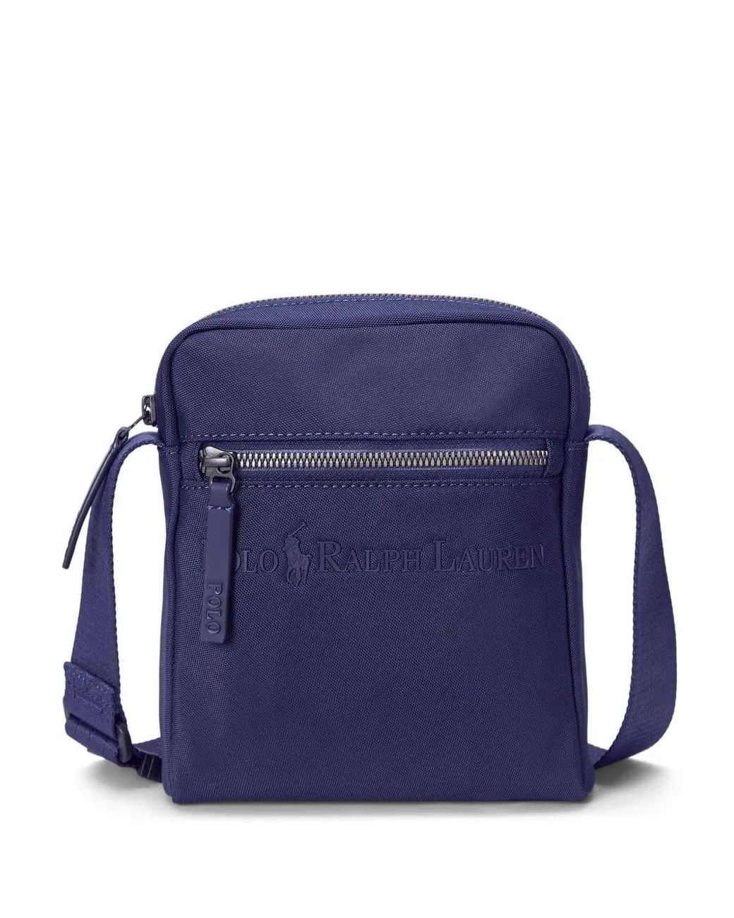 Polo Ralph Lauren Blue Embossed-Logo Shoulder Bag for men