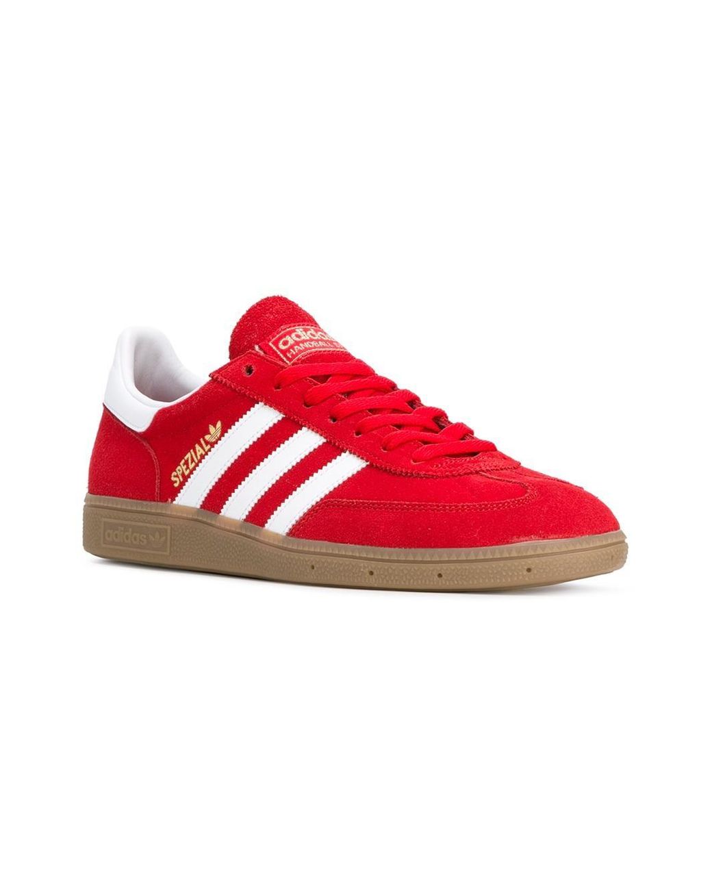 adidas Originals Leather 'handball Spezial' Sneakers in Red for Men | Lyst