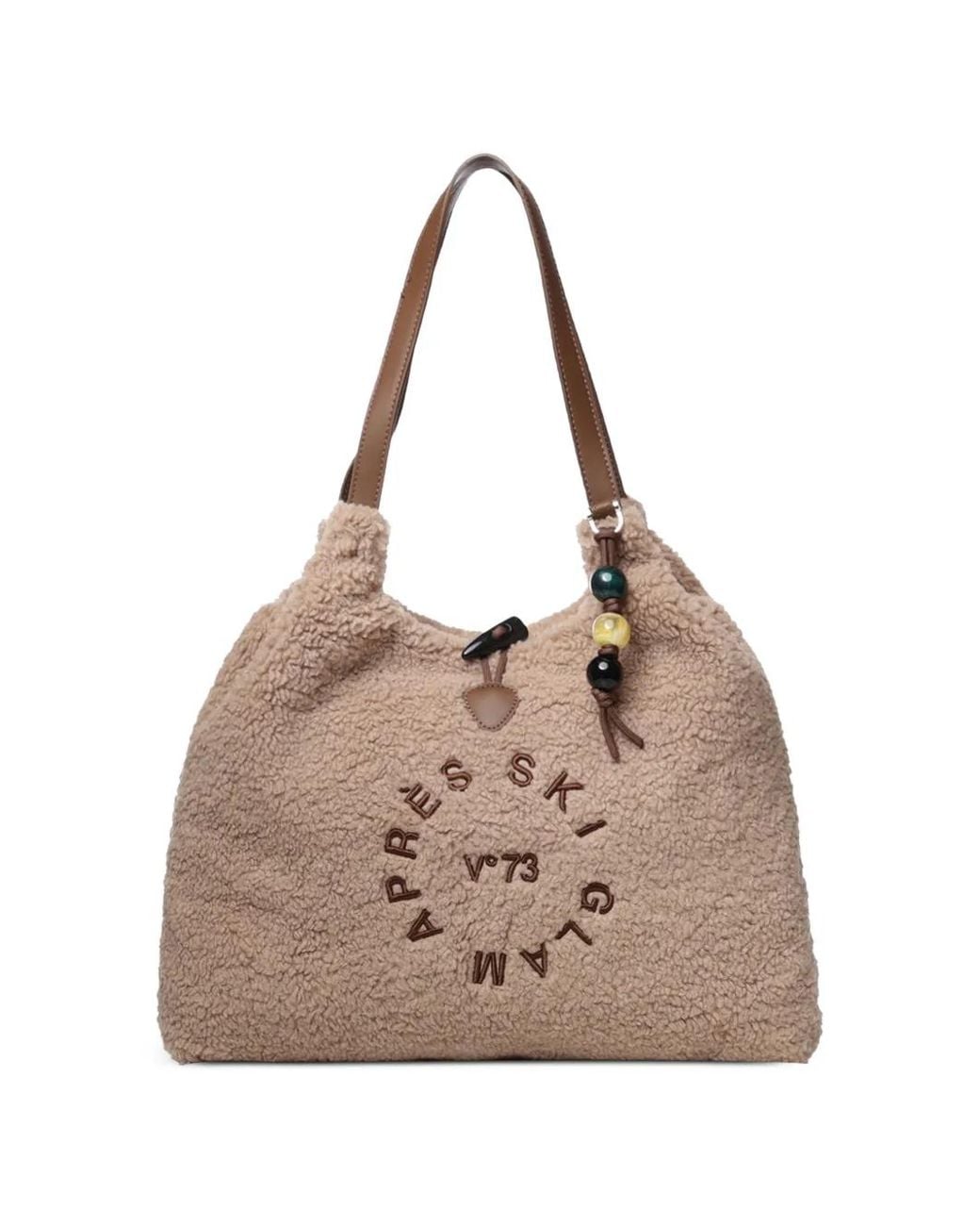 V73 Natural Sac Porté Épaule Ski Glam À Broderies