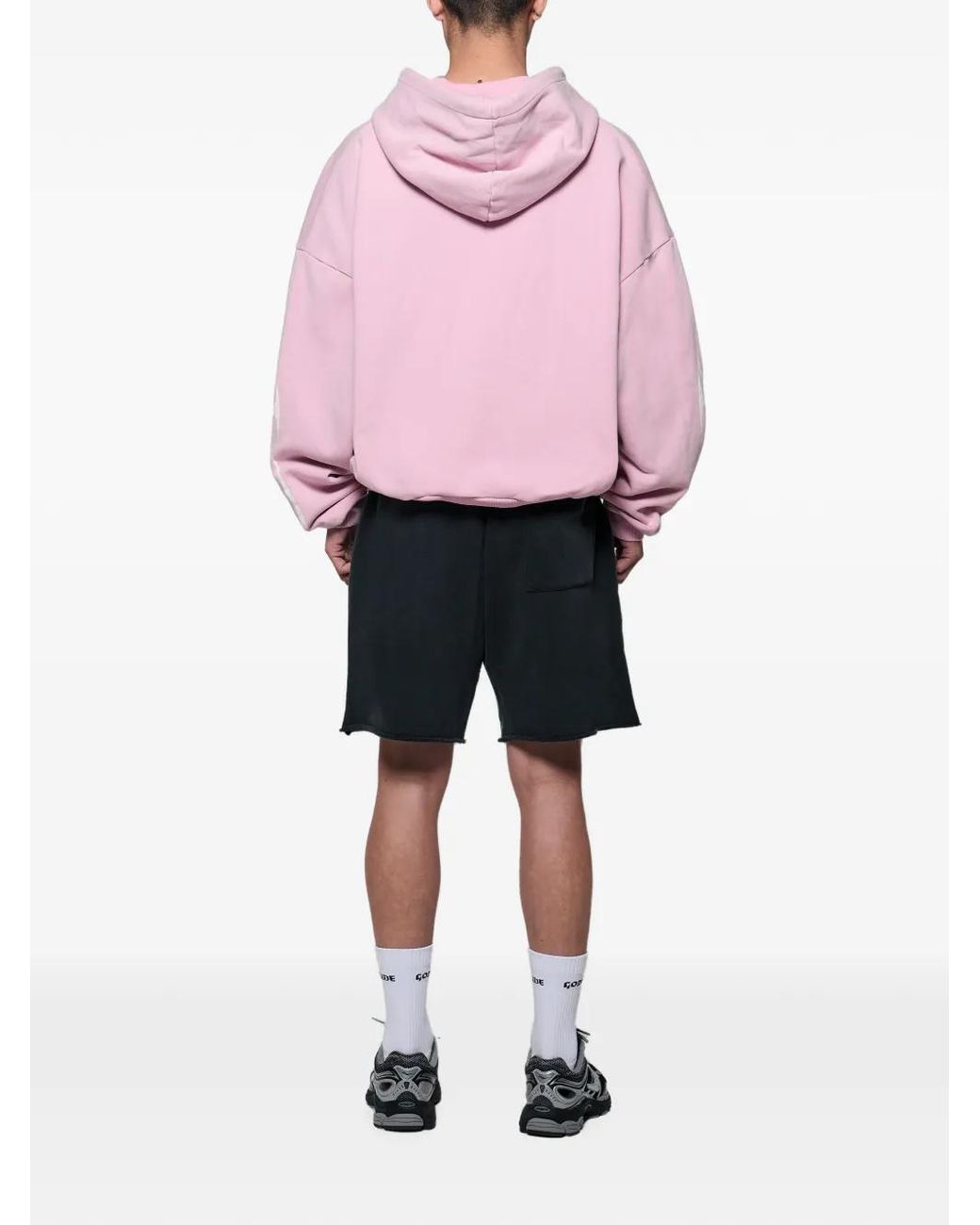 GODMADE Pink Gm Logo Logo-Print Zip-Up Hoodie for men