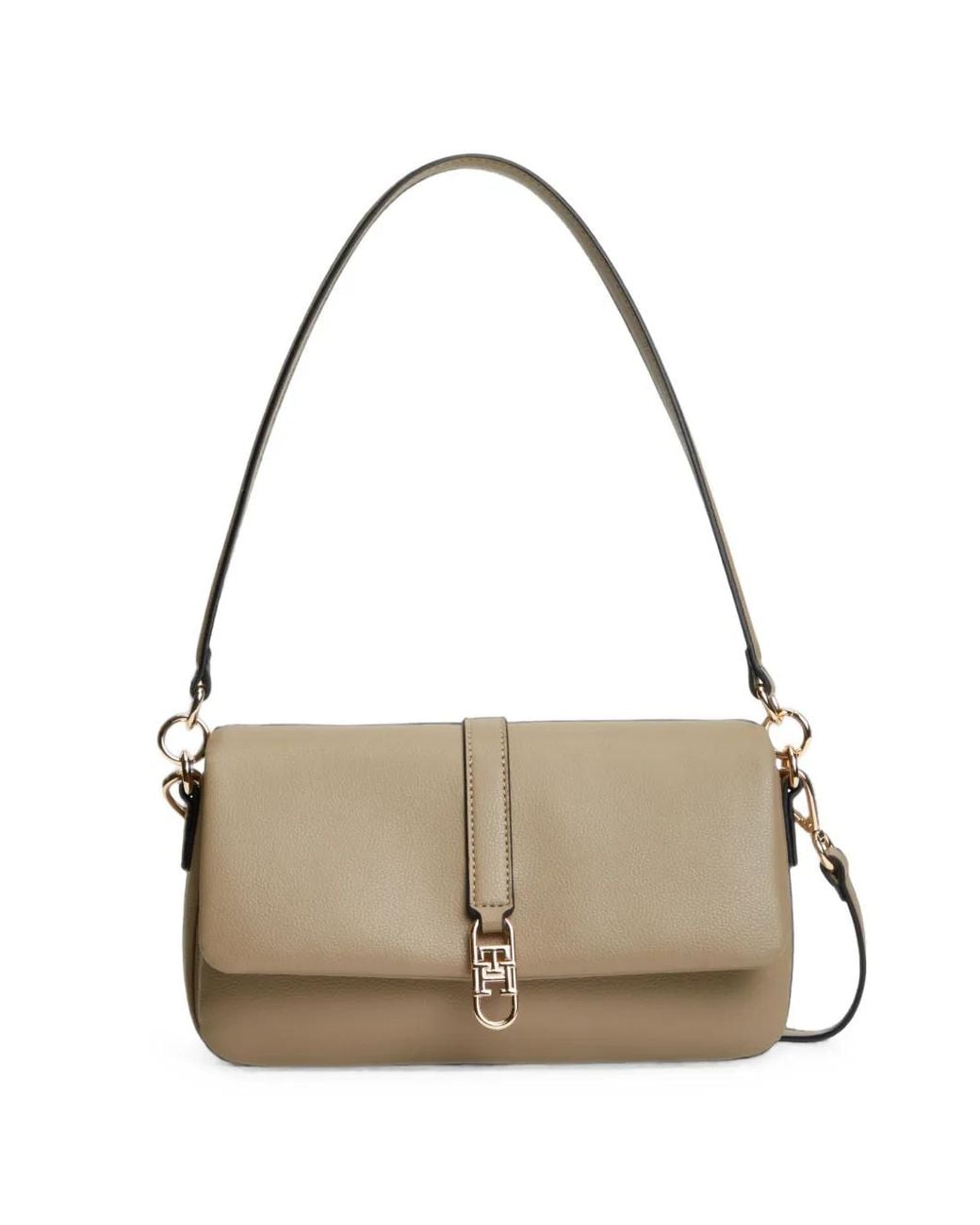 Tommy Hilfiger Metallic Logo-Plaque Shoulder Bag