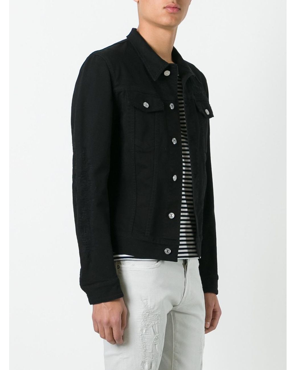 Dior Homme Destroy Denim Jacket in Black for Men  Lyst