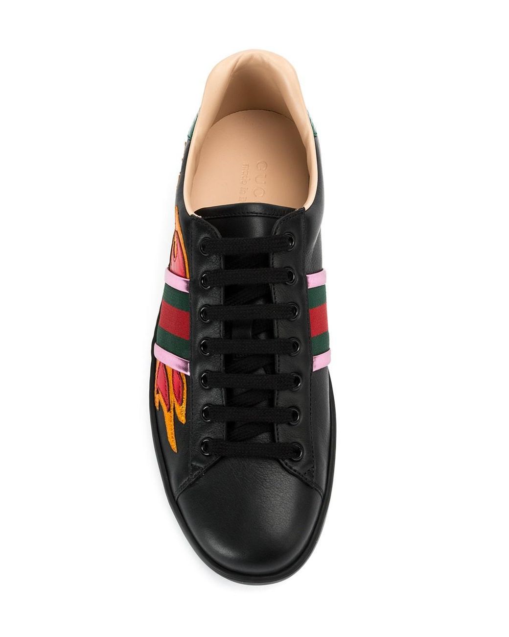 Gucci Ace Flame Sneakers in Black for |