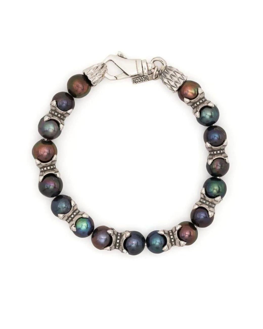 Emanuele Bicocchi Metallic Freshwater Pearl Bracelet