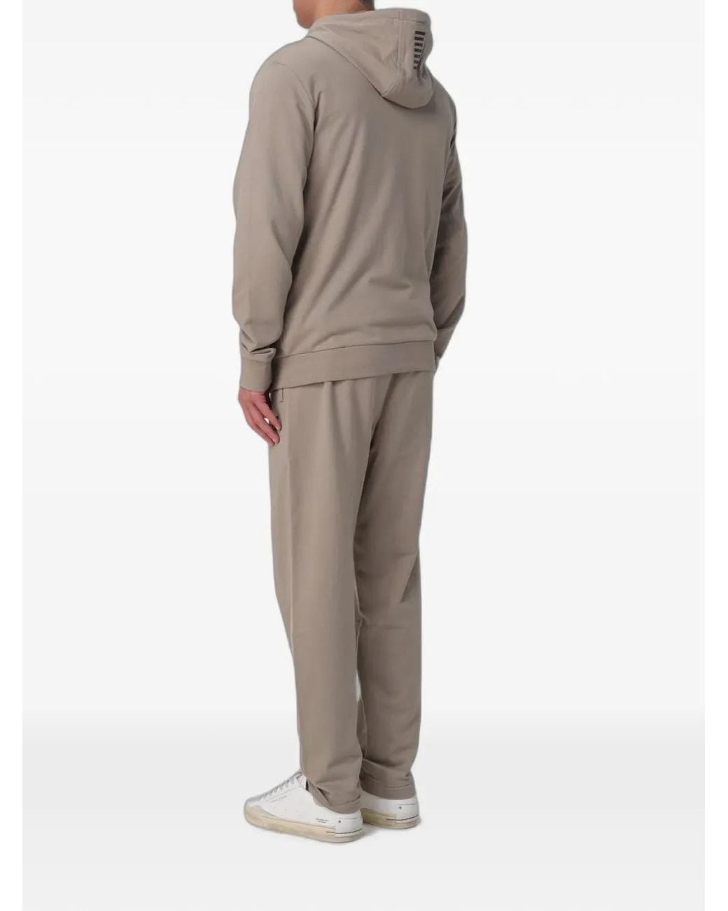 EA7 Gray Logo-Print Tracksuit for men