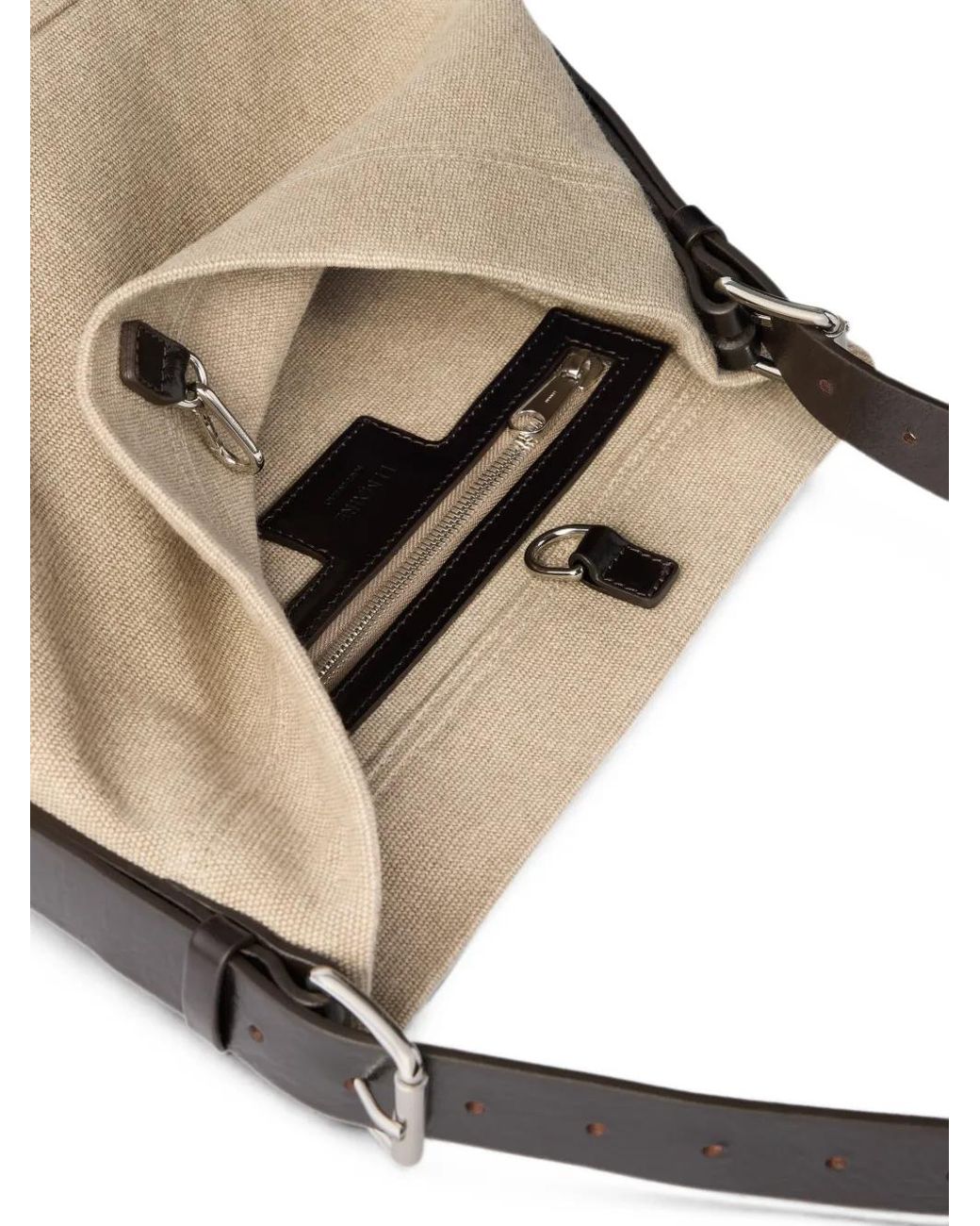 Lemaire White Small Belted Tote Bag