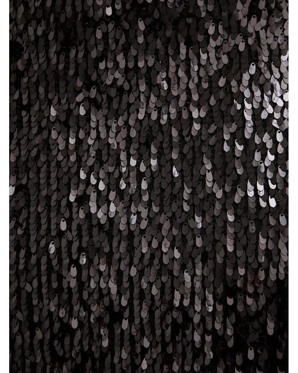 Haveone Black Jupe Ornée Sequins À Coupe Longue