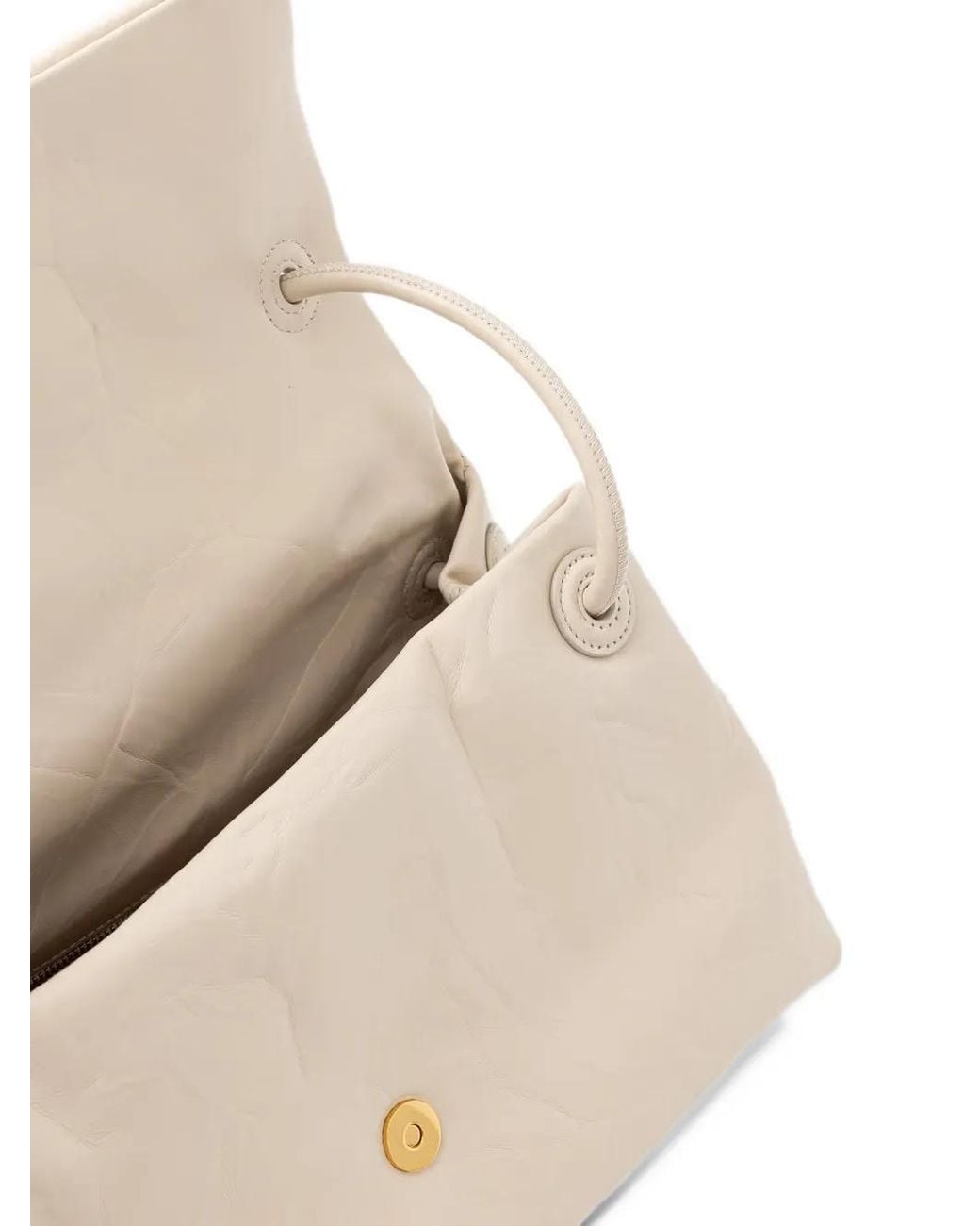 Trussardi Natural Sac Porté Épaule Orbita Médium À Effet Froissé