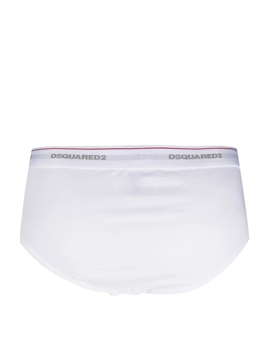 DSquared² White Three-Pack Logo Briefs for men