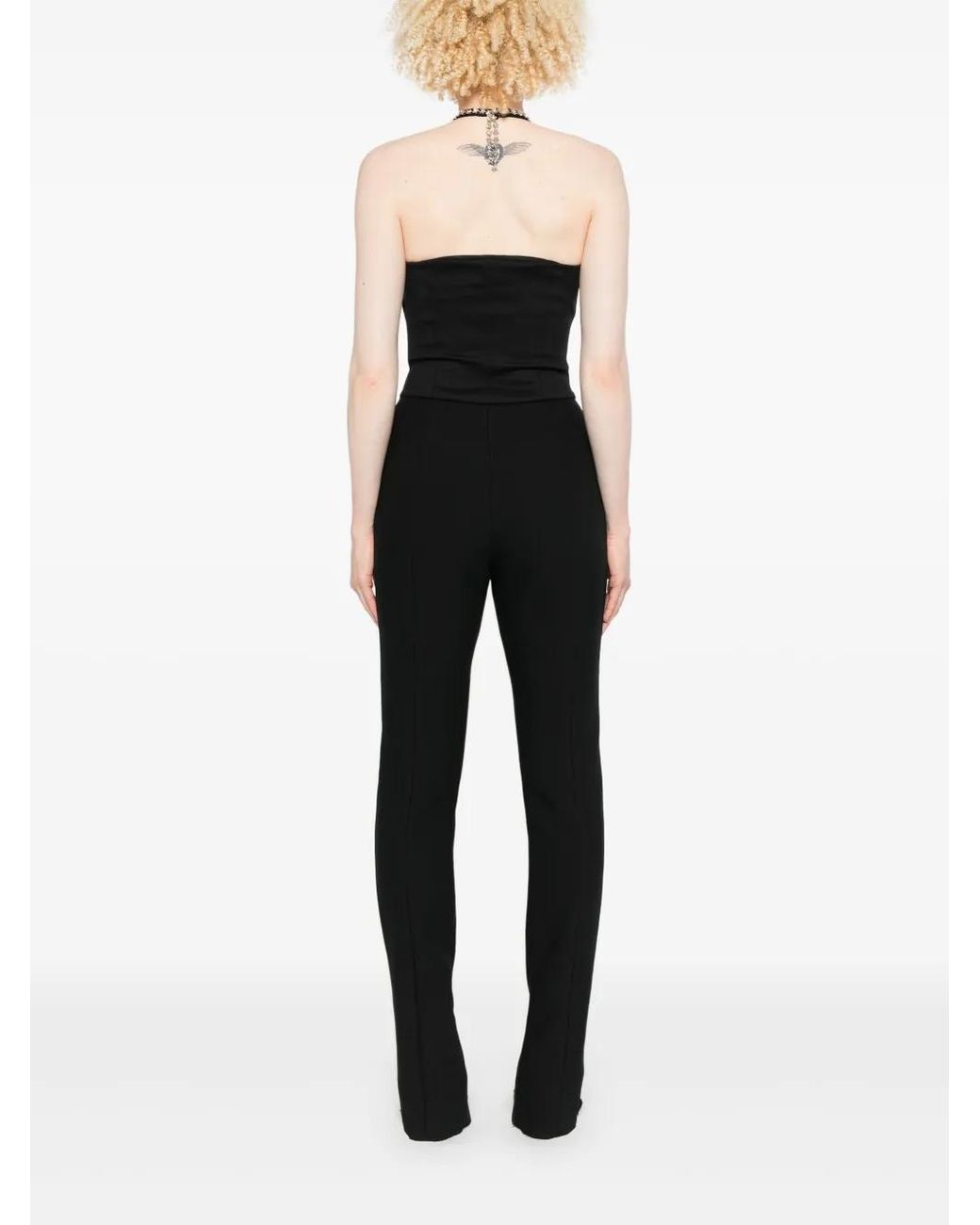 MSGM Black Embellished Jumpsuit