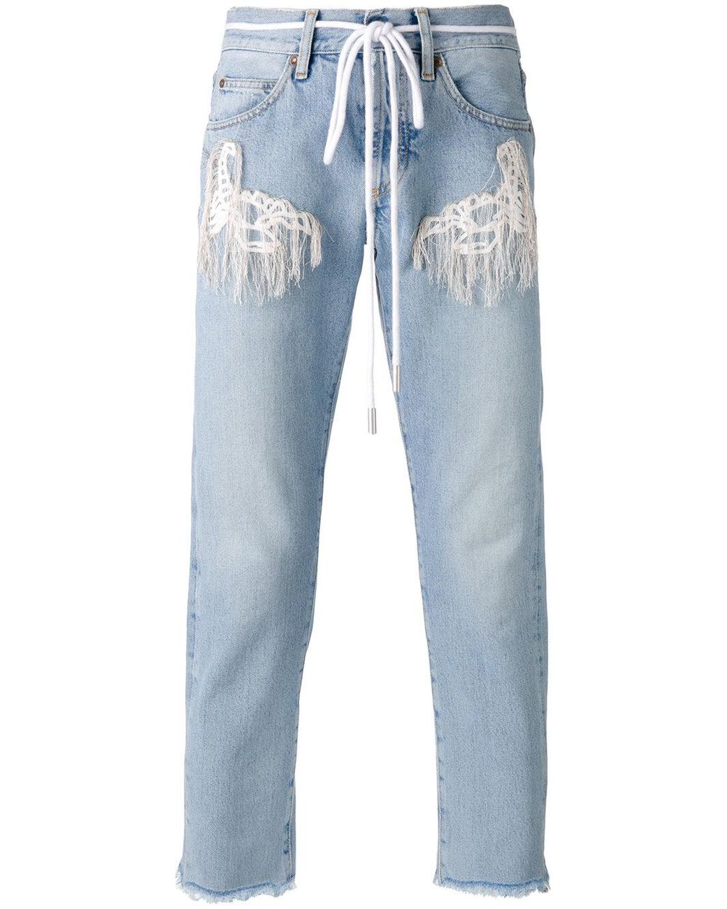 Virgil Abloh Denim Rope Belt Jeans 