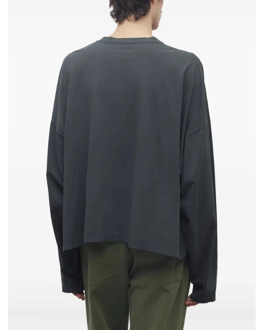 The Row Gray Haru Long-Sleeve Crew-Neck Top for men