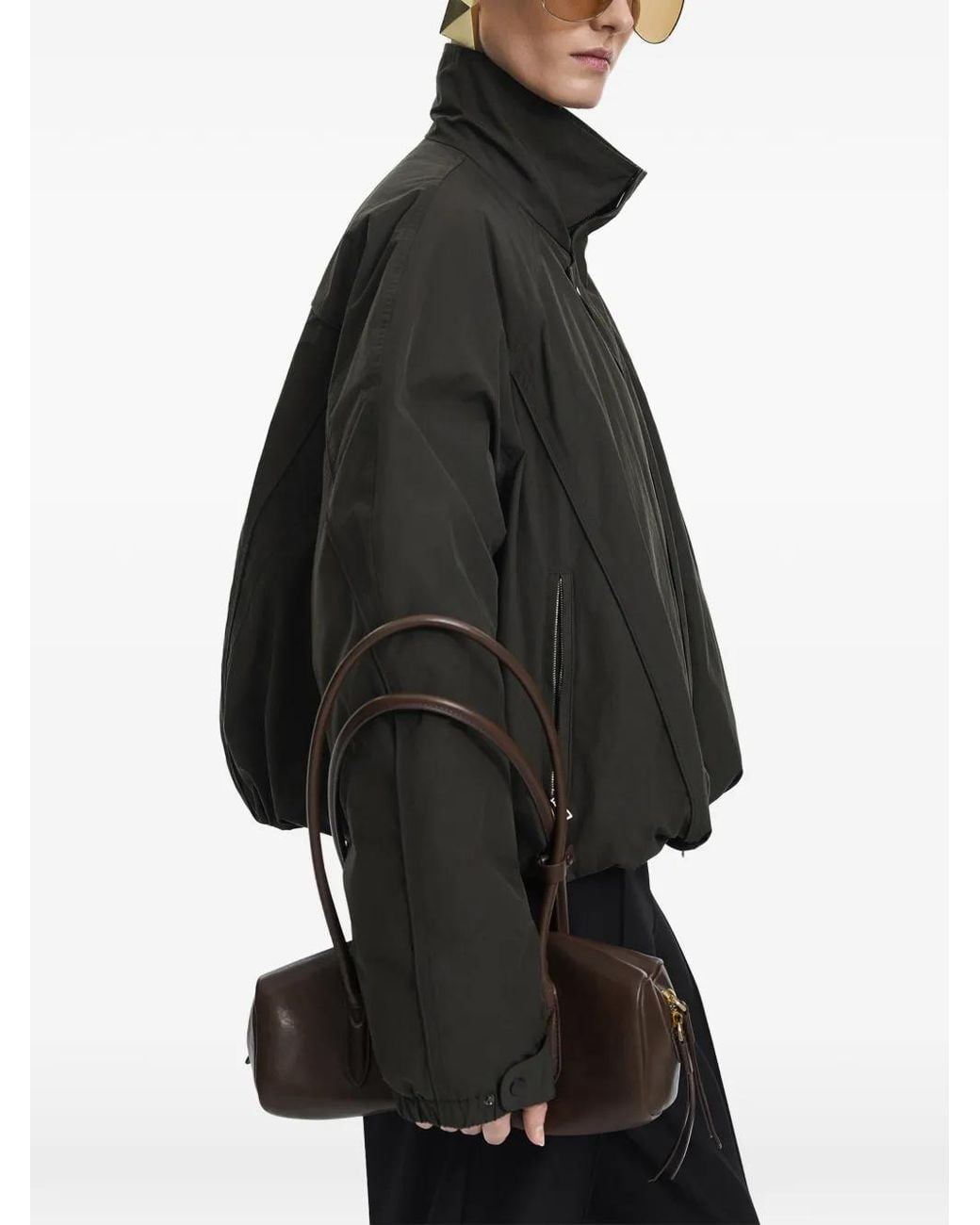 JNBY Black Veste Bomber Oversize À Col Montant