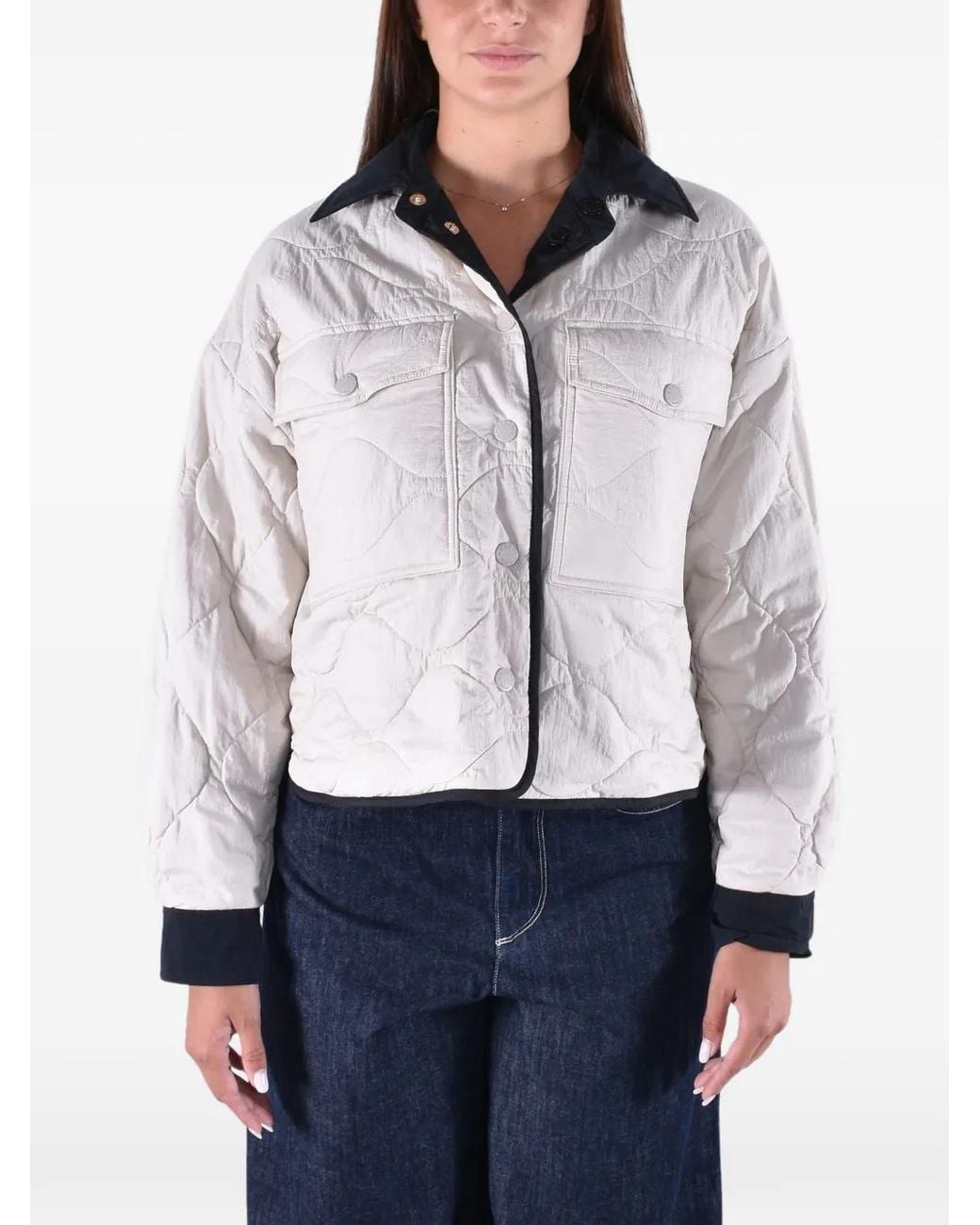Weekend by Maxmara Gray Reversible Quilted Jacket