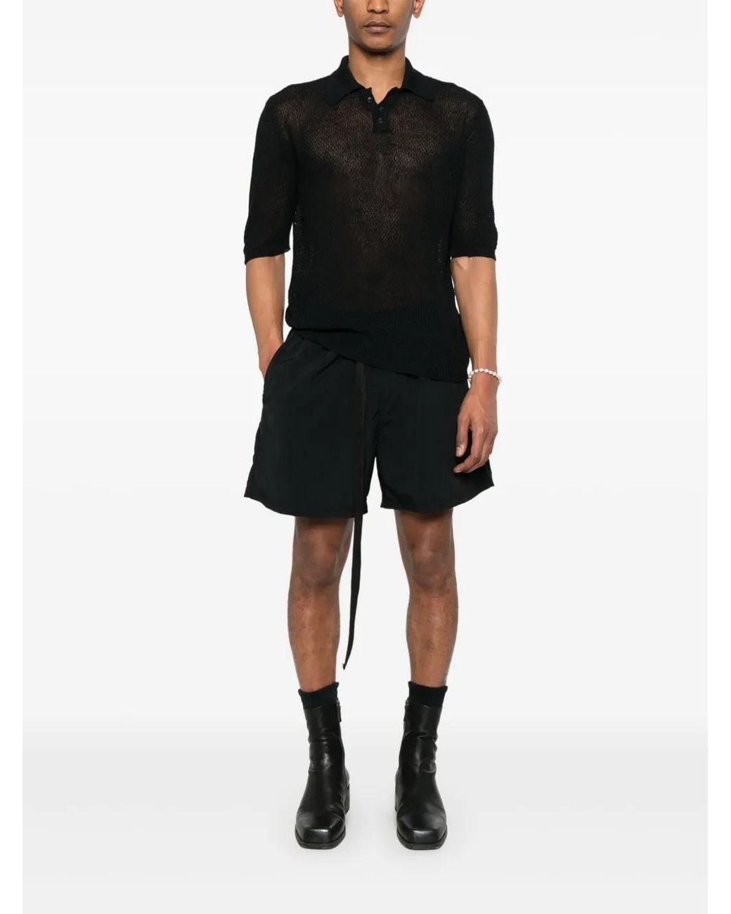 Paura Black Harlem Shorts for men