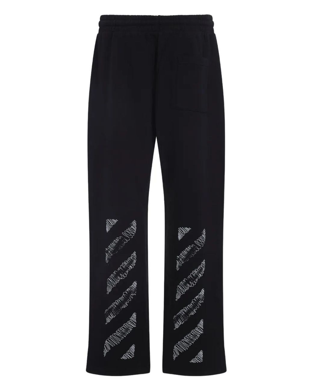 Off-White c/o Virgil Abloh Black Scribble Diagonal Sweatpants for men
