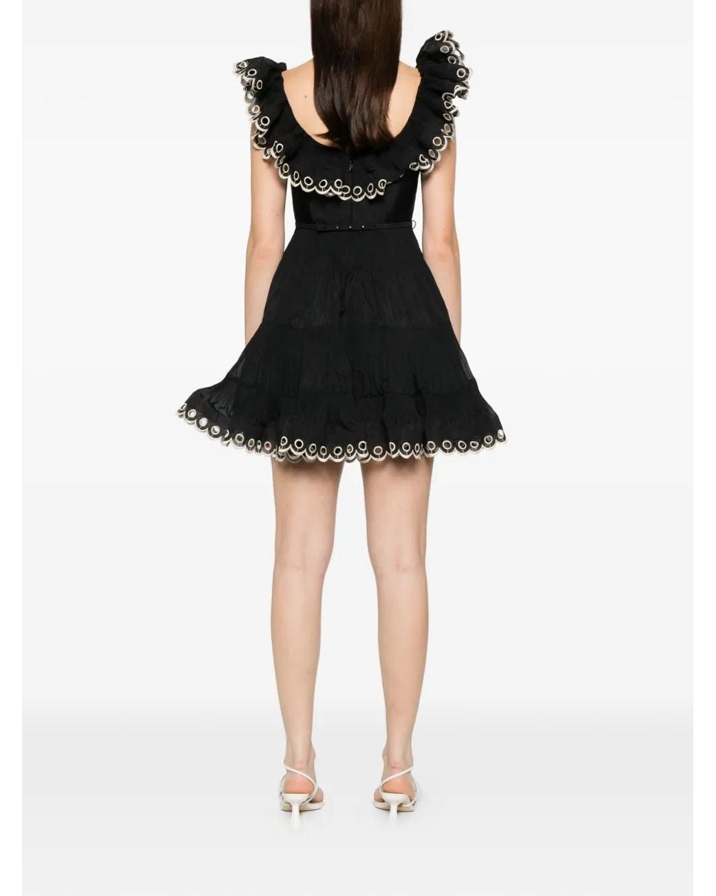Zimmermann Black Embroidered Mini Dress