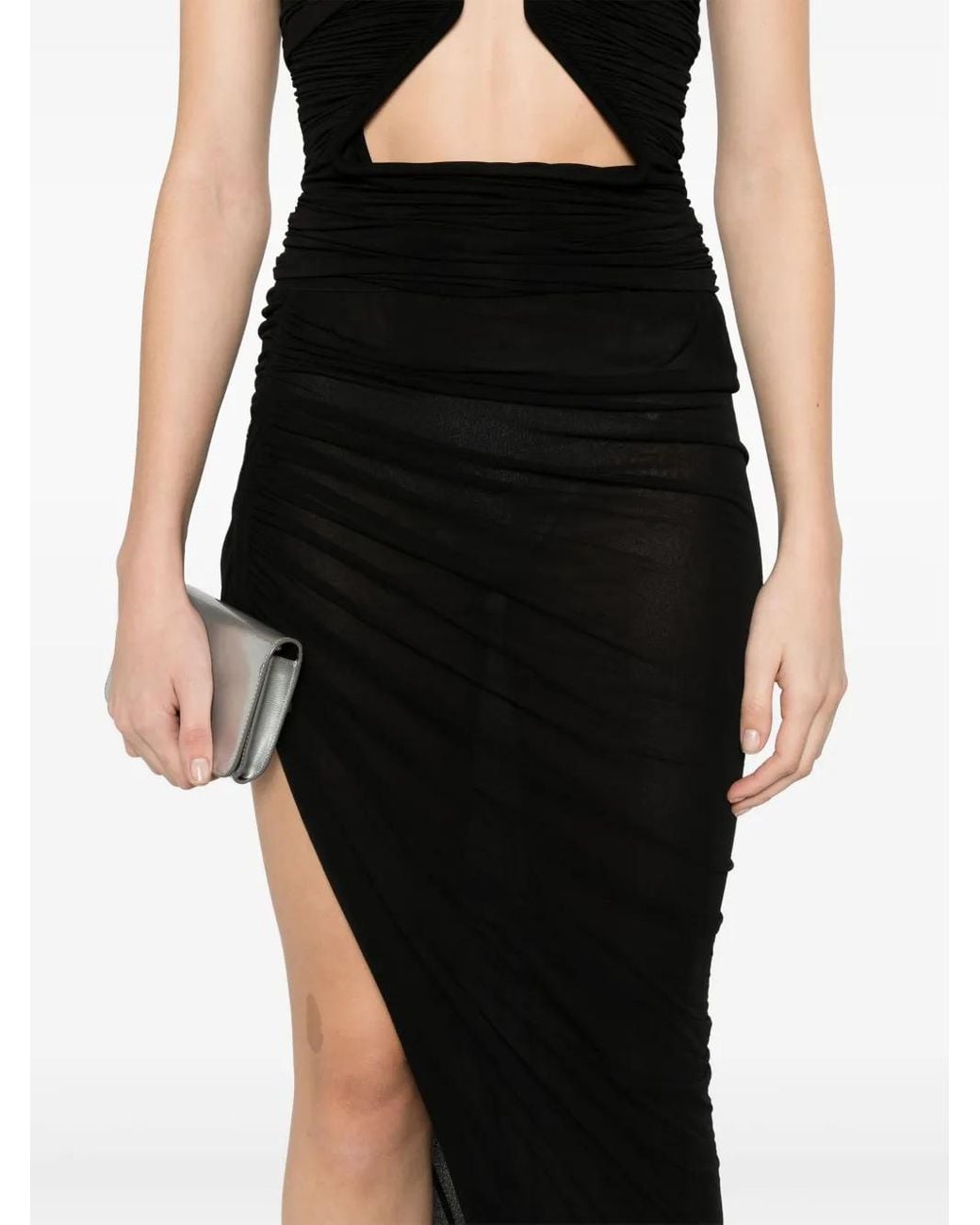 Rick Owens Black Edfu Maxi Skirt