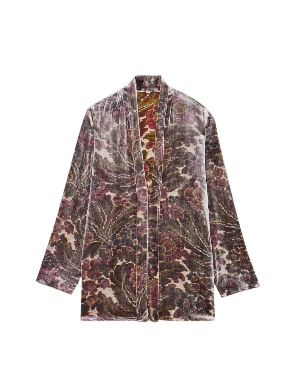 Ottod'Ame Brown Floral-Print Jacket