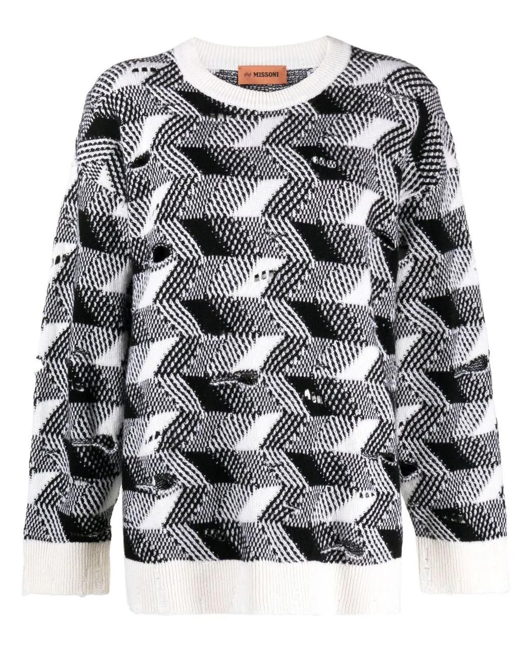 Missoni Gray Gestrickter Pullover