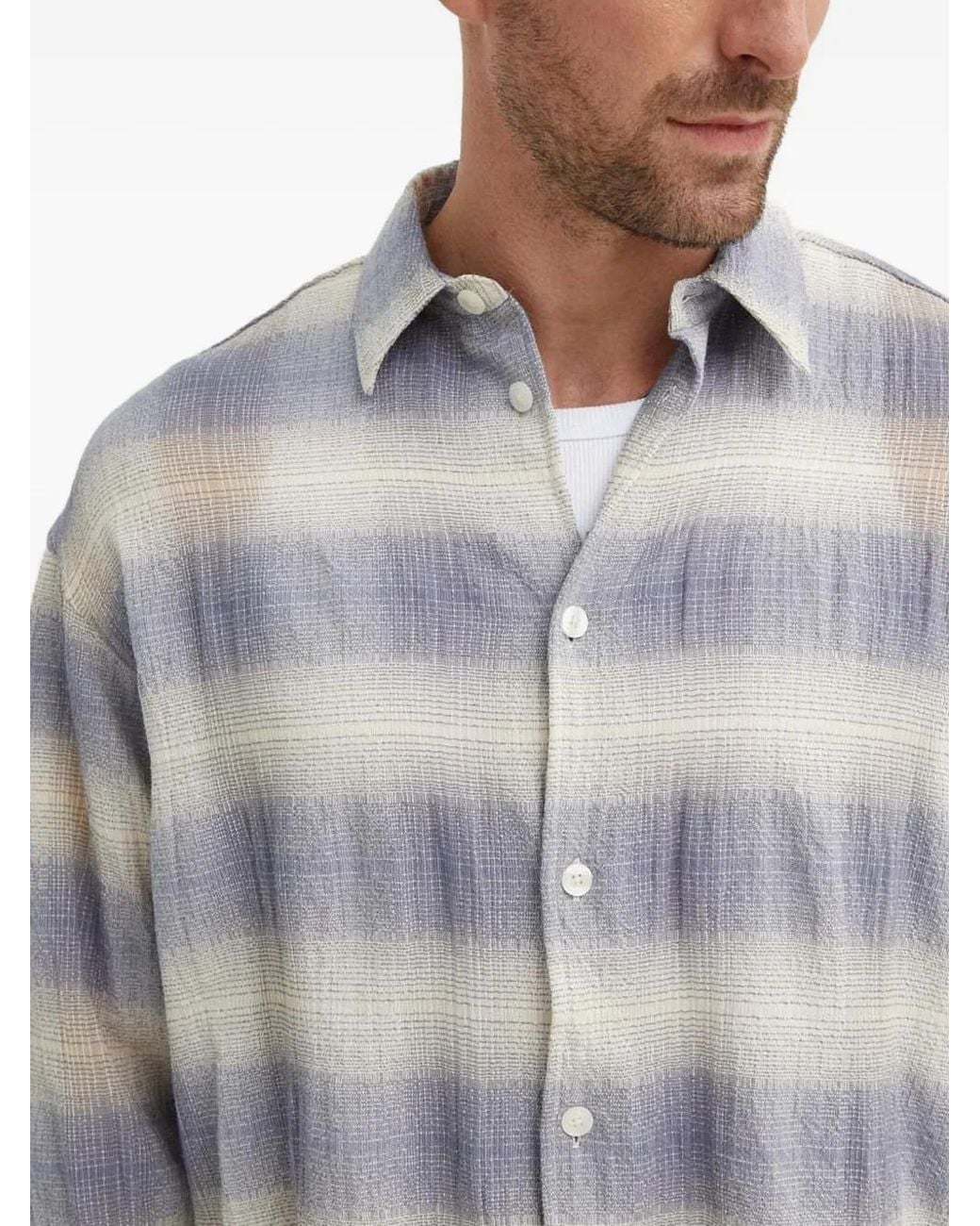 Camicia A Quadri di Samsøe & Samsøe in Gray da Uomo