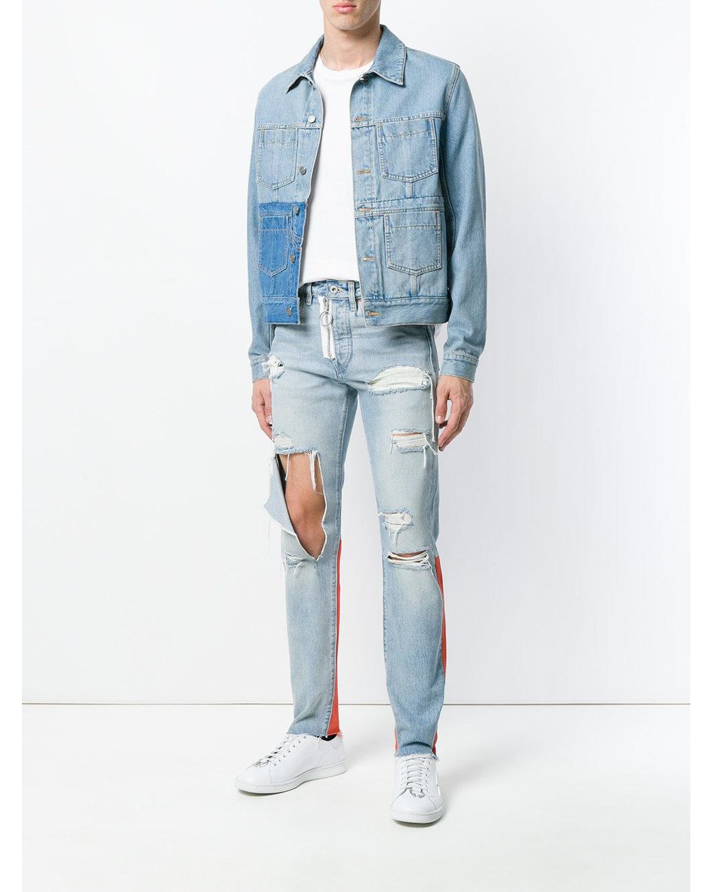 Off-White c/o Virgil Abloh Denim X Levi's Made & Crafted Slim Fit Jeans in  Blue for Men | Lyst