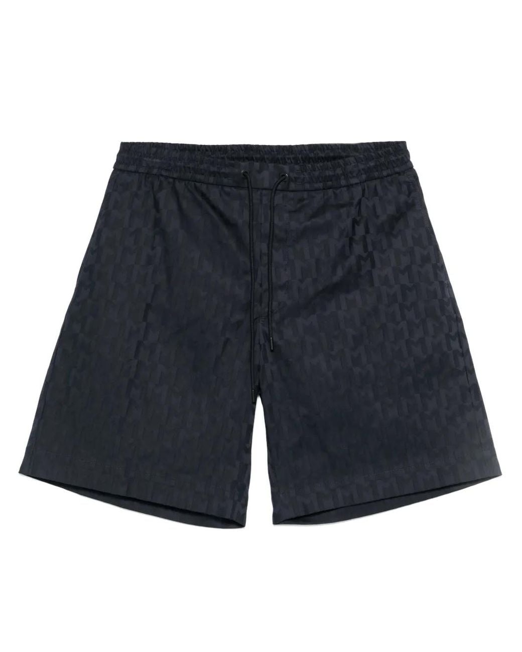 Moncler Blue Monogram-Jacquard Shorts for men