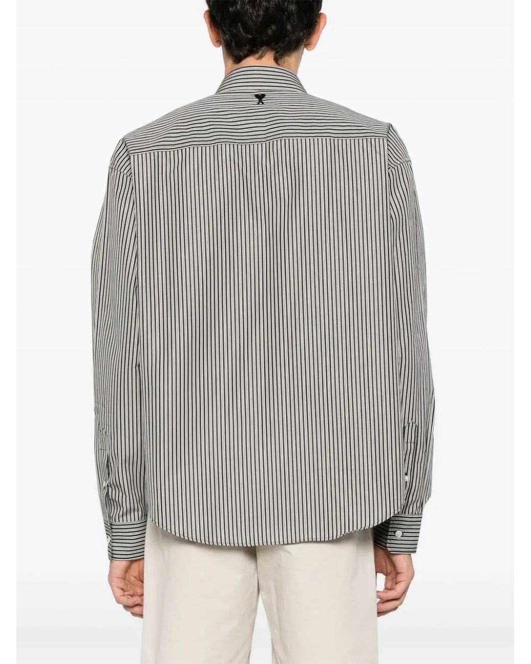 AMI Gray Ami De Coeur Cotton Shirt