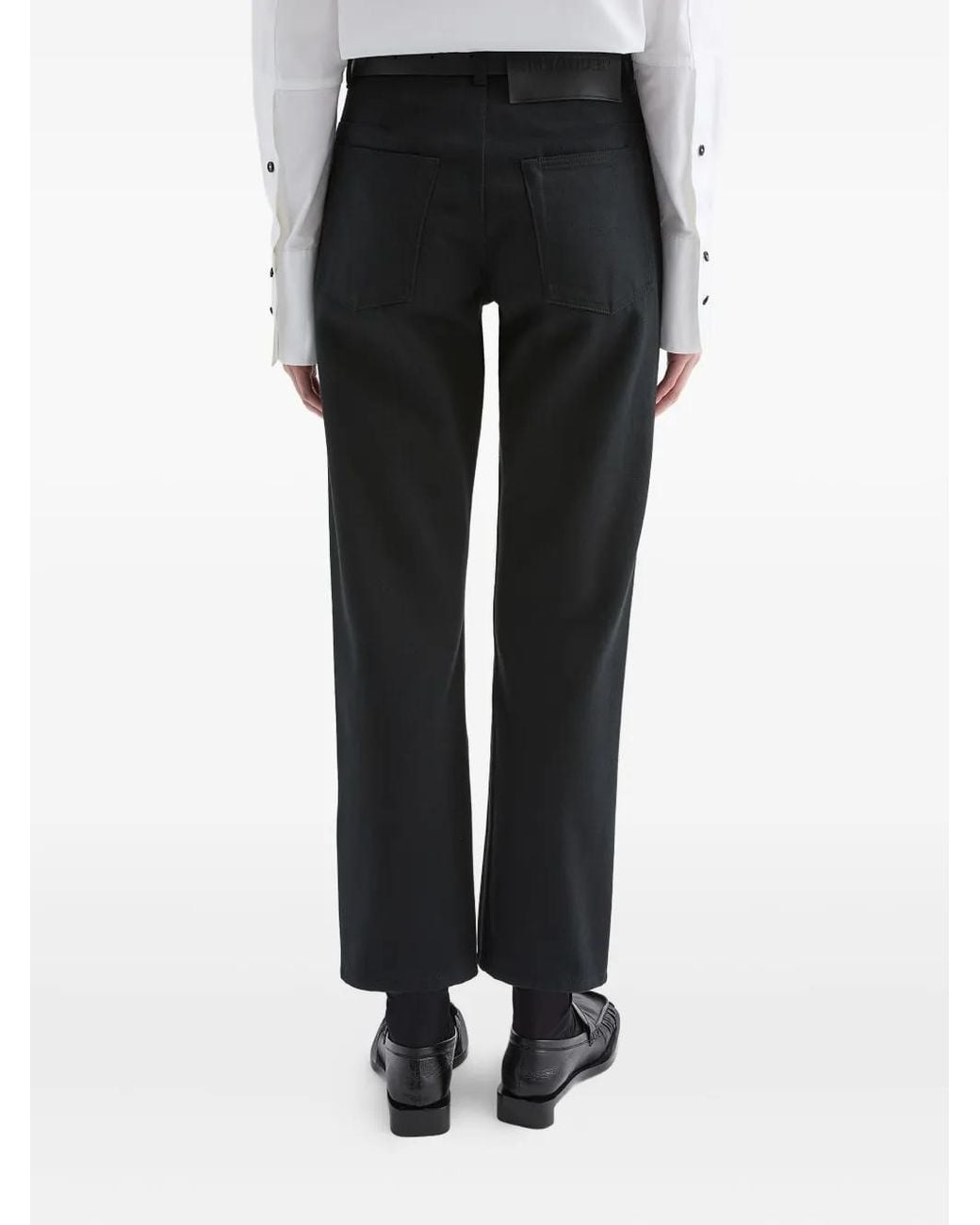 Jil Sander Blue Logo-Patch Jeans