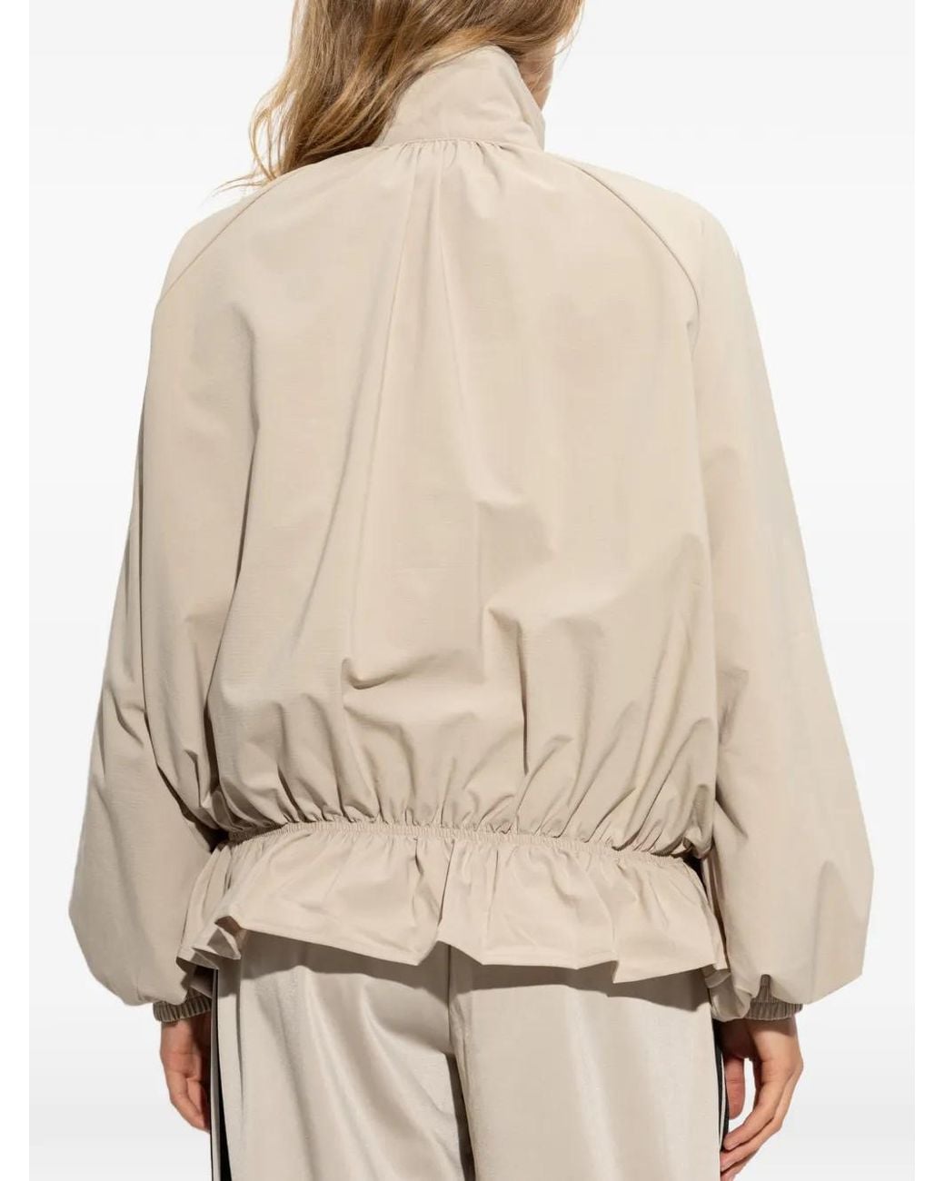 Adidas Natural Ruffled Zip-Up Jacket