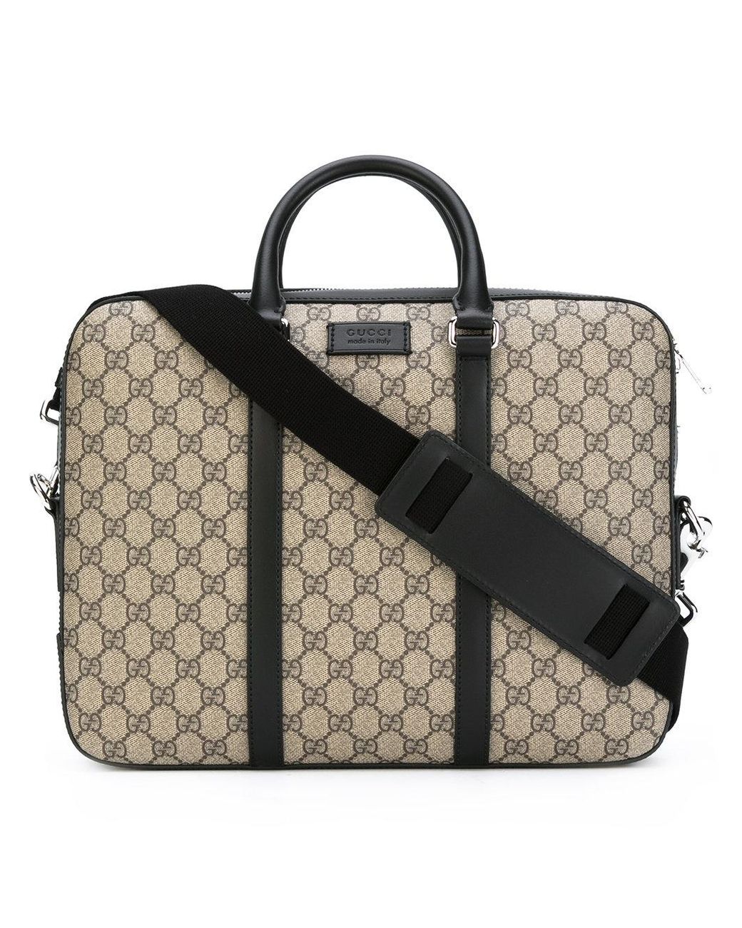 Gucci Gg Supreme Laptop Bag in Black | Lyst