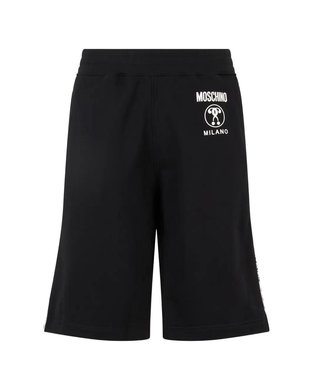 Moschino Black Short À Logo Imprimé for men