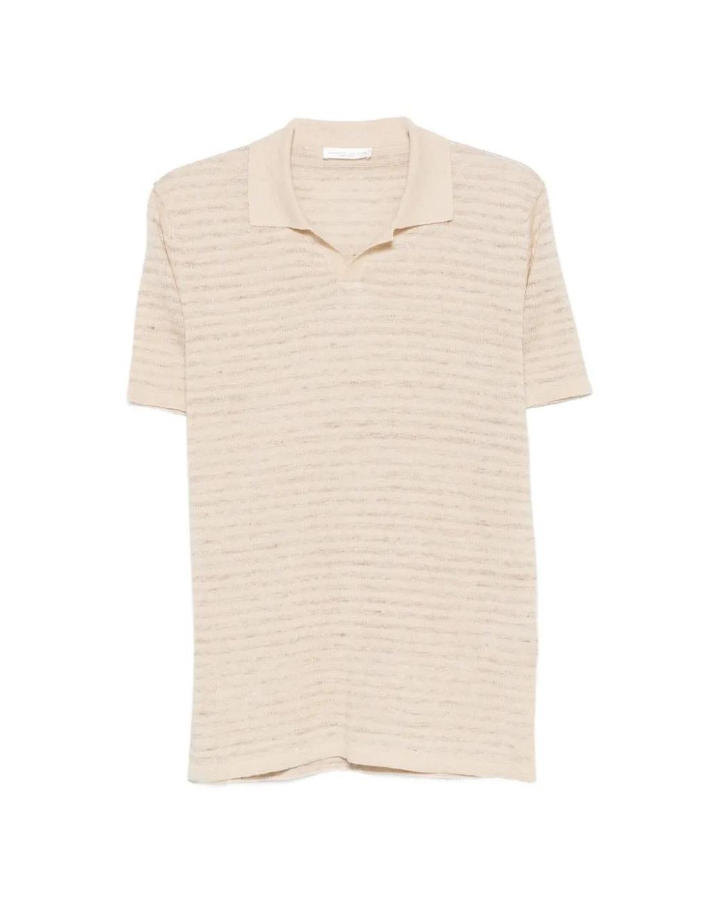 Roberto Collina Natural T-Shirt En Coton À Rayures for men