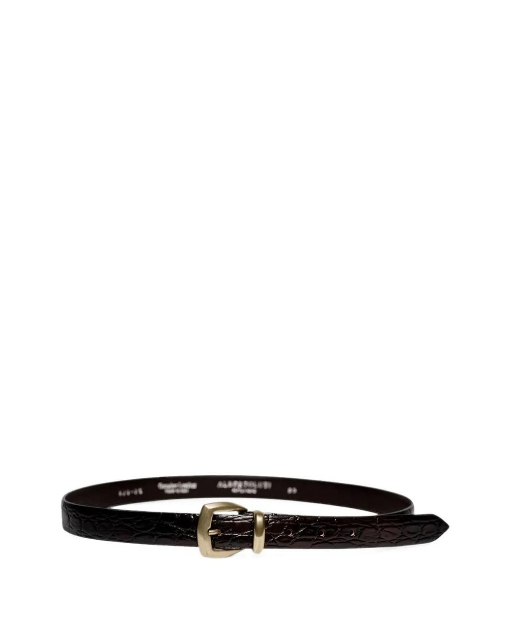 Alberto Luti White Crocodile-Effect Leather Belt for men
