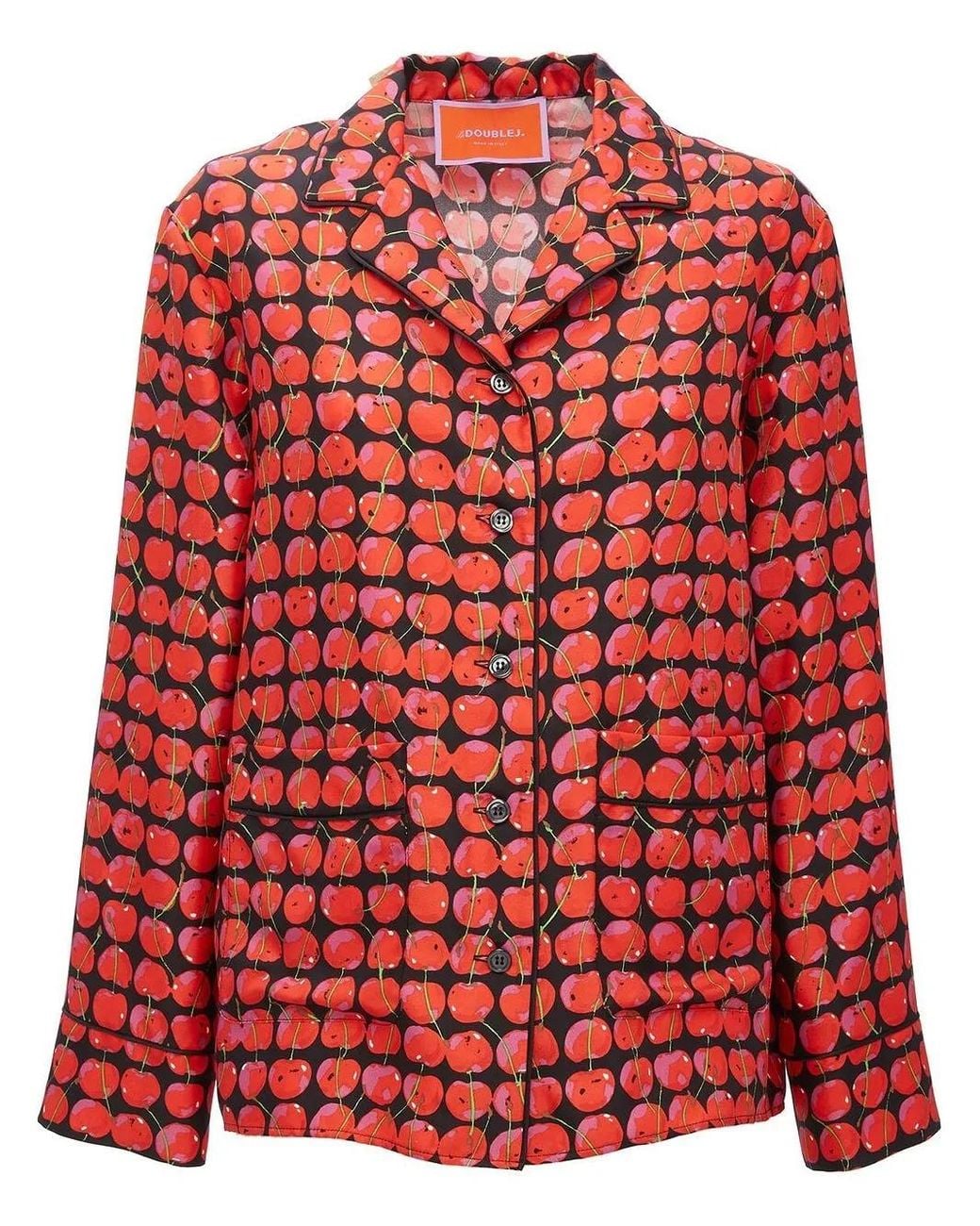 LaDoubleJ Zijden Pyjama in het Red