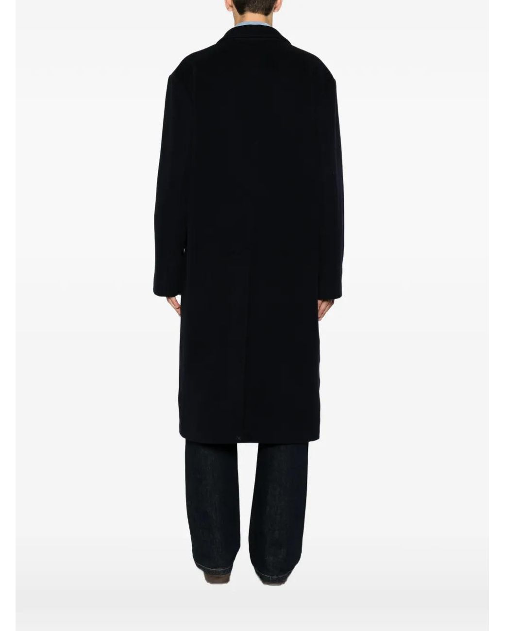Sandro Black Double-Breasted Coat for men