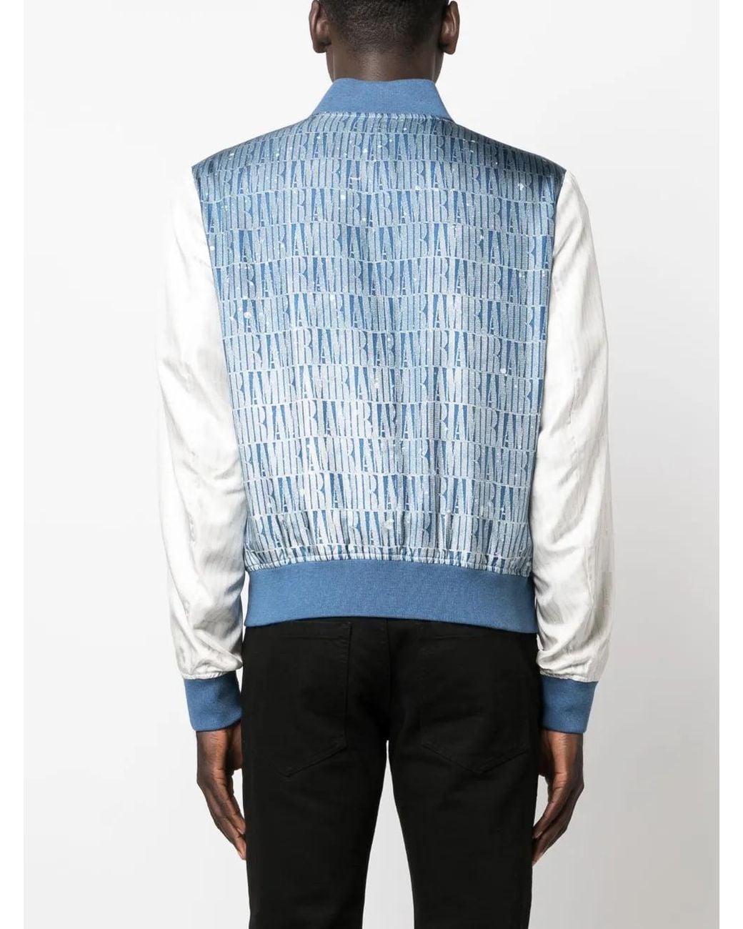 Amiri Blue Gradient Repeat Bomber Jacket for men