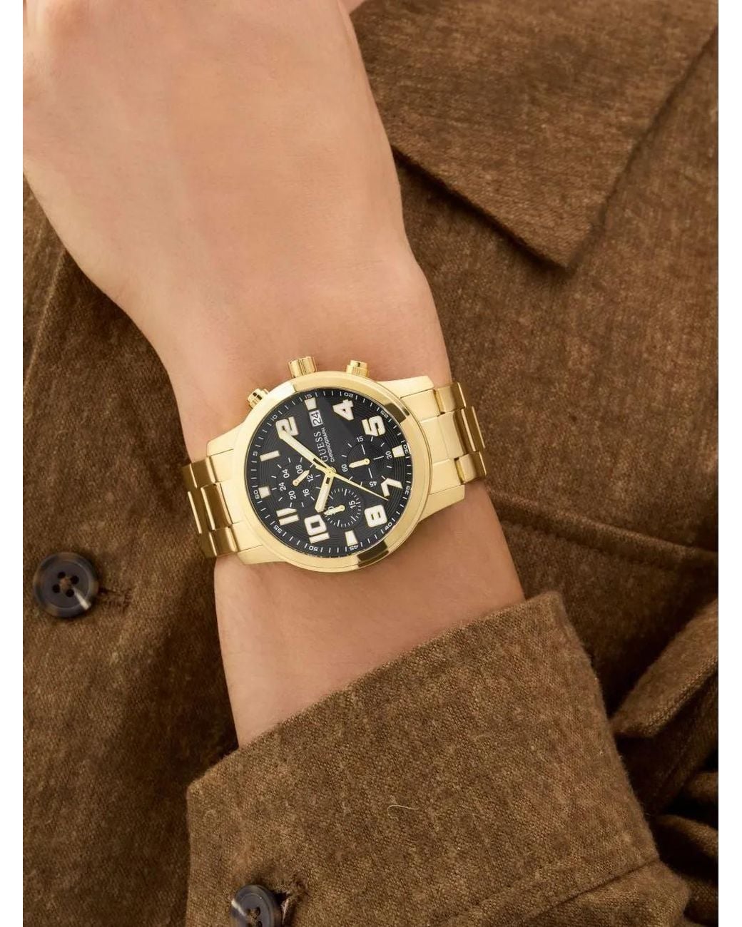 Guess Metallic Atticus Chronograph 44Mm for men