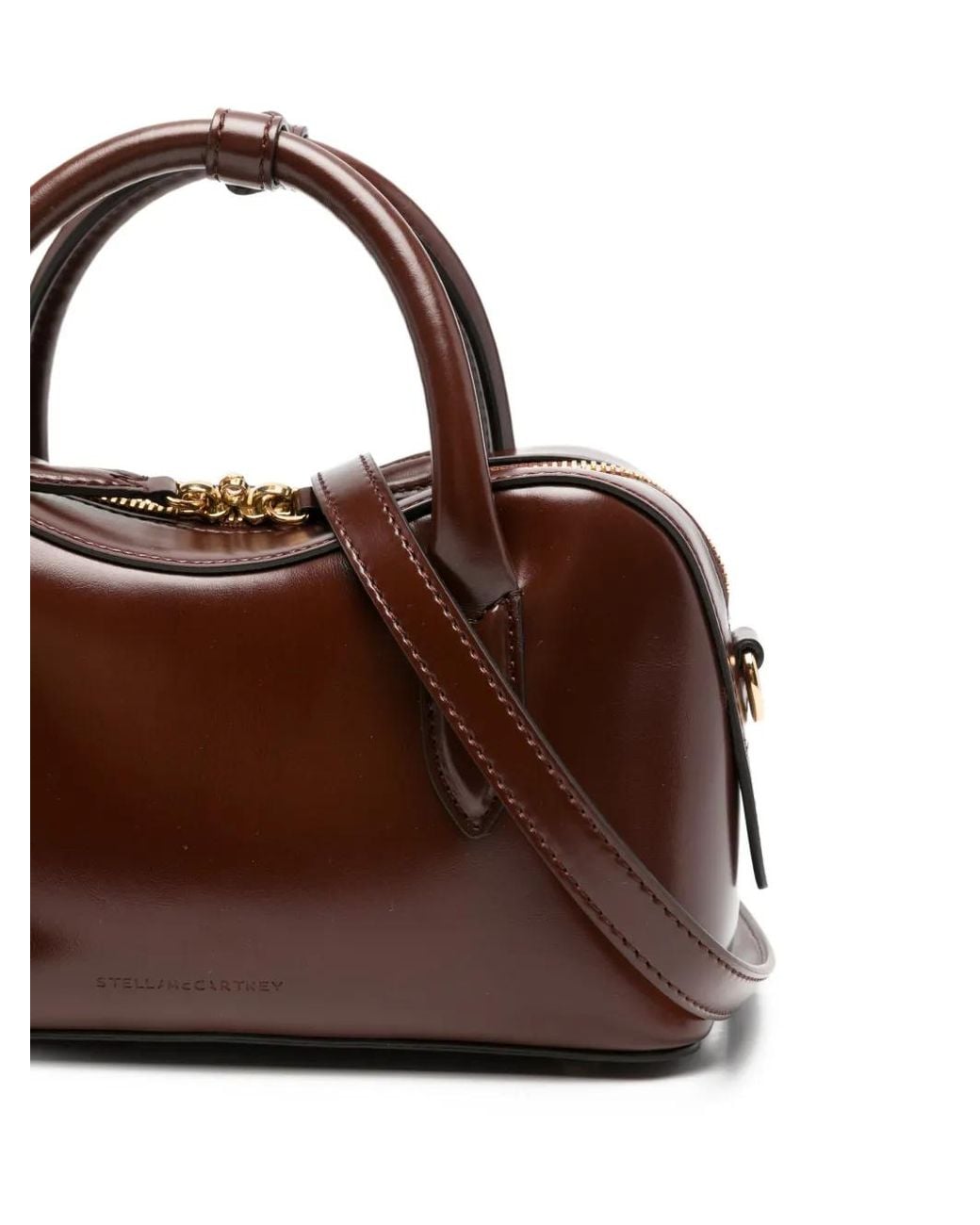 Stella McCartney Brown Small Ryder Padlock-Detail Tote Bag