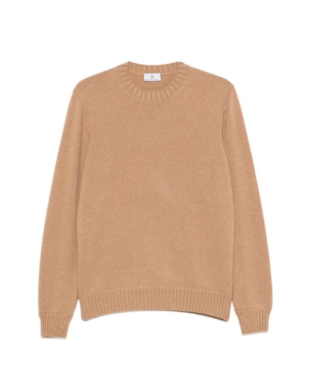 Magazzino Ricambi Natural Ribbed-Trim Crew-Neck Sweater for men