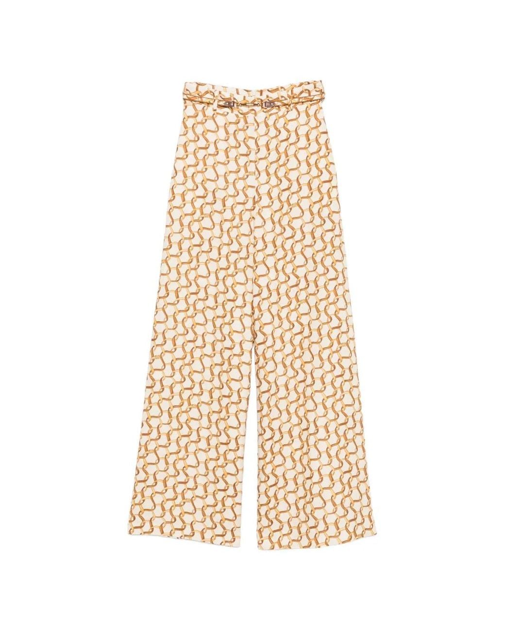 Zimmermann Natural Belted Wide Leg Pants