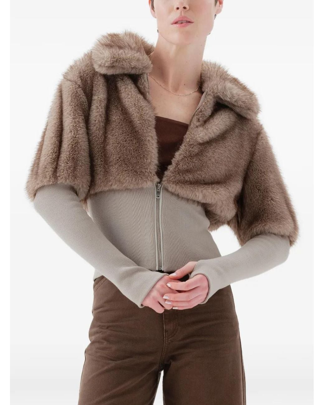Unreal Fur Natural Veste Copenhagen En Fourrure Artificielle