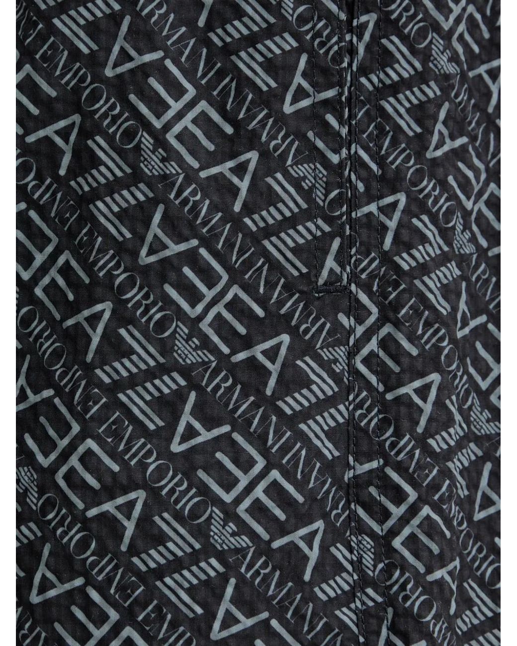 Bañador Con Logo Estampado EA7 de hombre de color Blue