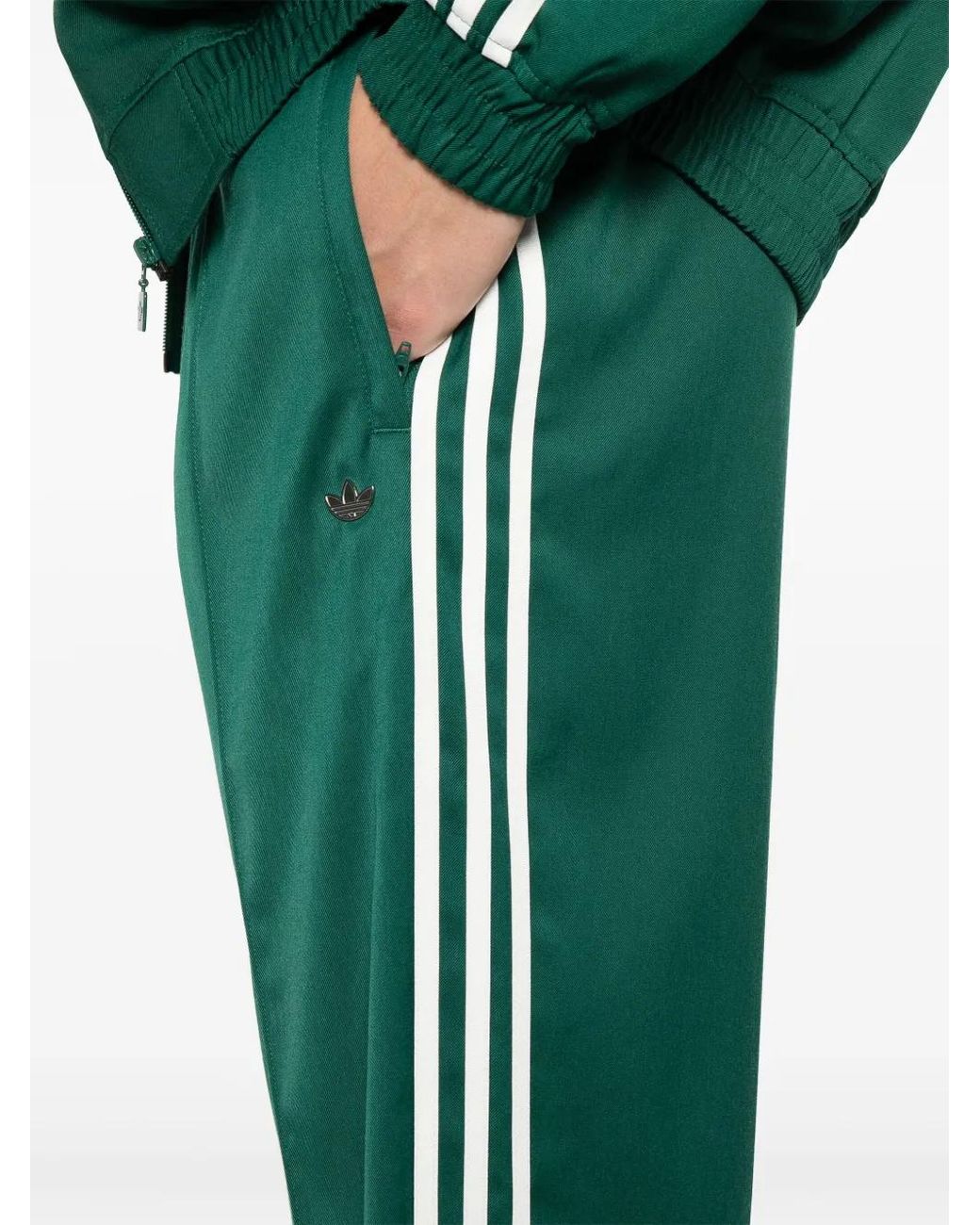 Adidas Green Baggy Tp Track Pants for men